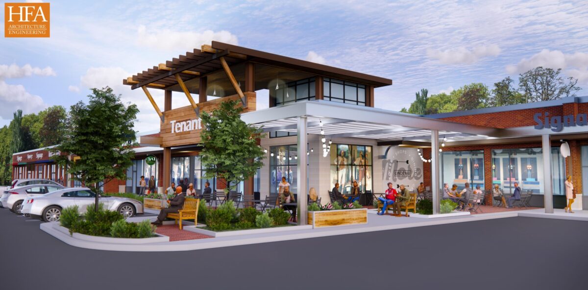 Linden Square in Wellesley Four Tenants Tatte Bakery, Oath Pizza, Karma, and Atelier