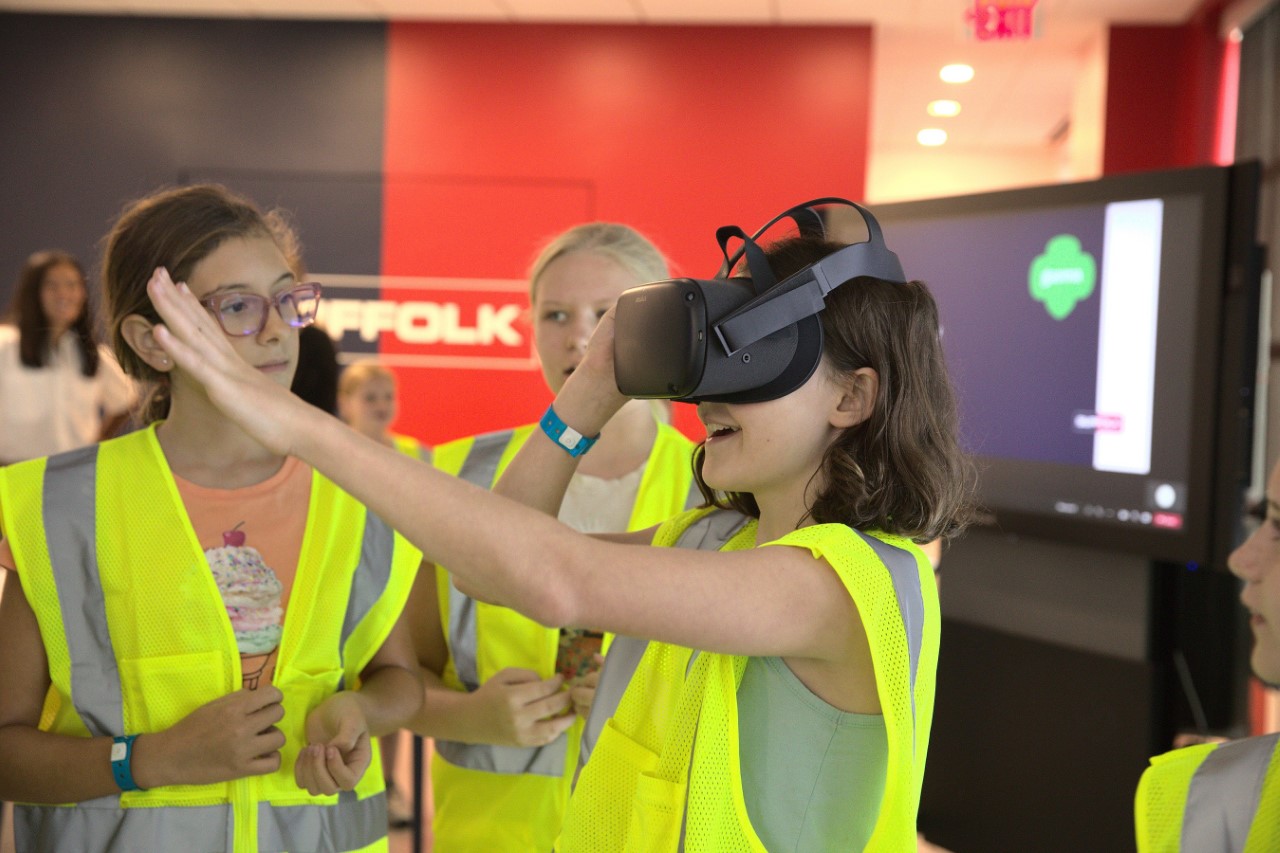 Suffolk Hosts 22 Girl Scouts From Camp Cedar Hill in Waltham for a Day