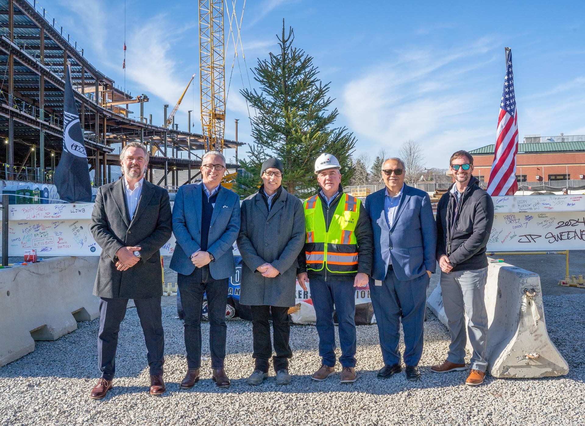 Shawmut Design and Construction and Hobbs Brook Real Estate Celebrate Topping Off of FM’s World-Class R&D Center